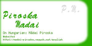 piroska madai business card